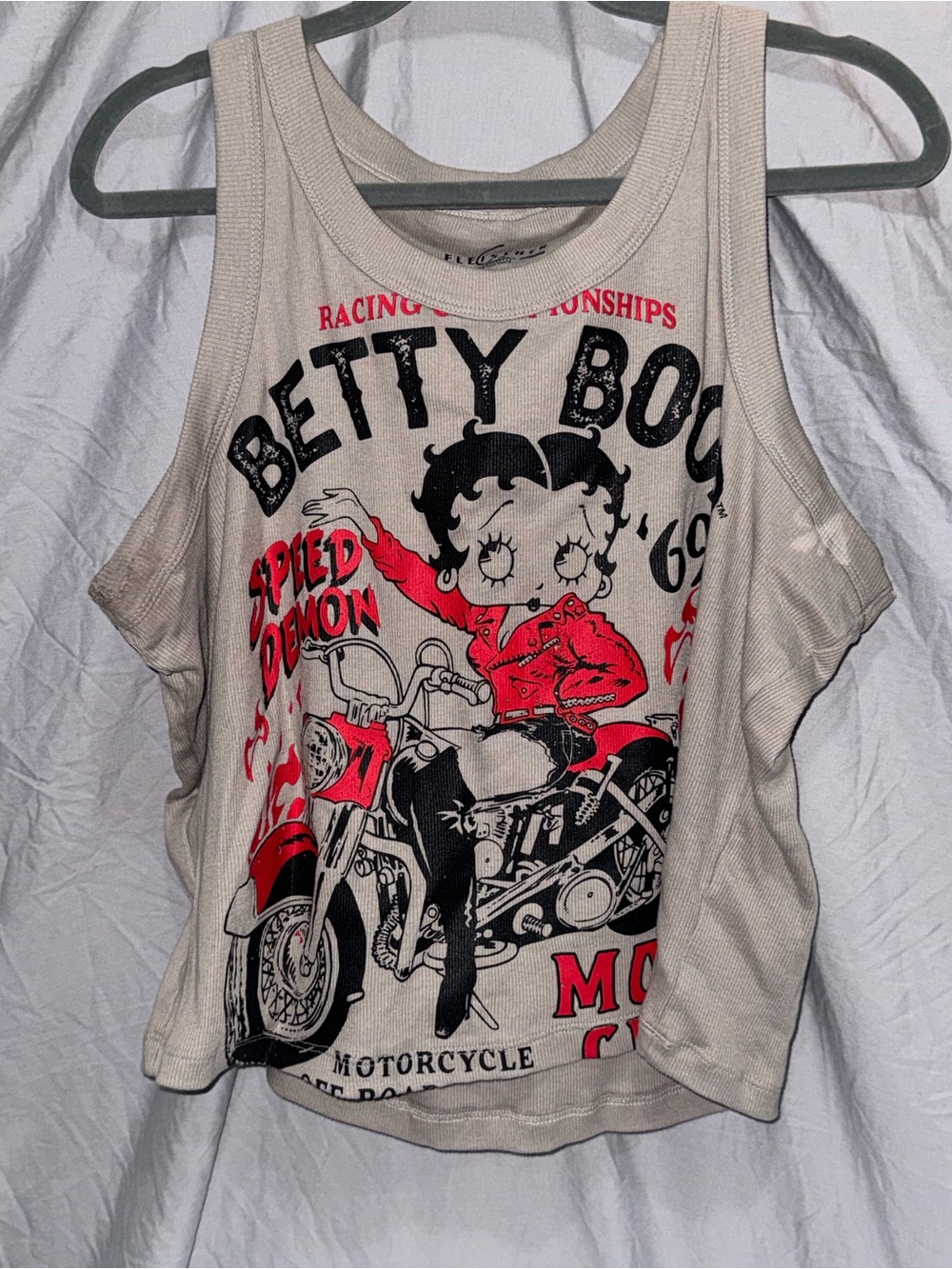 Betty Boop Red & Cream Graphic Tank Top